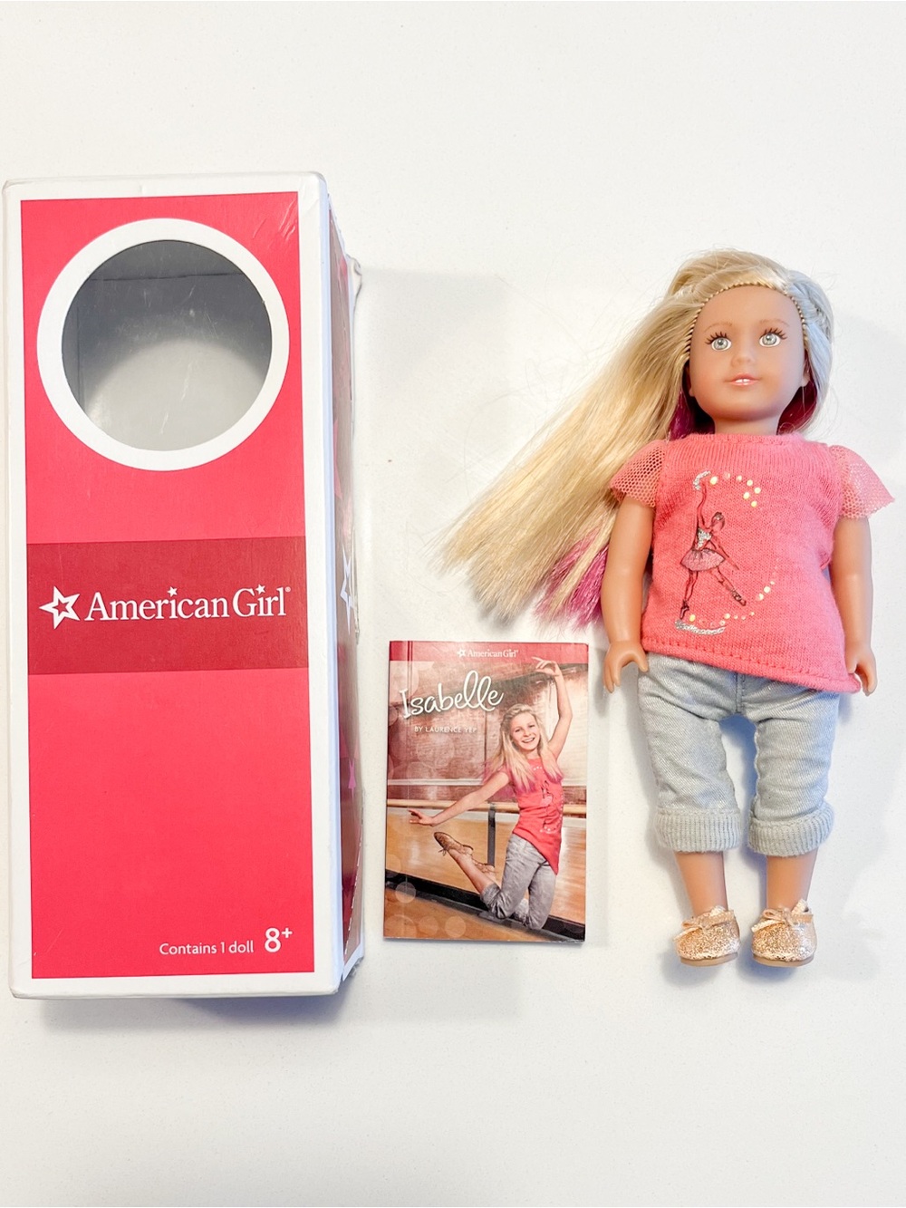 Mini 6” American Girl Doll Isabelle with Book